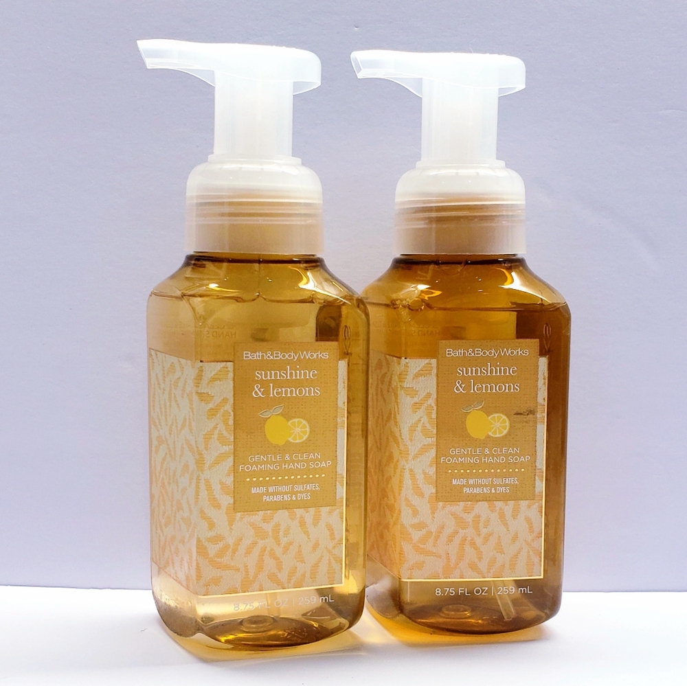 Bath & Body Works SUNSHINE & LEMONS Gentle & Clean Foaming Hand Soap (2 pack)